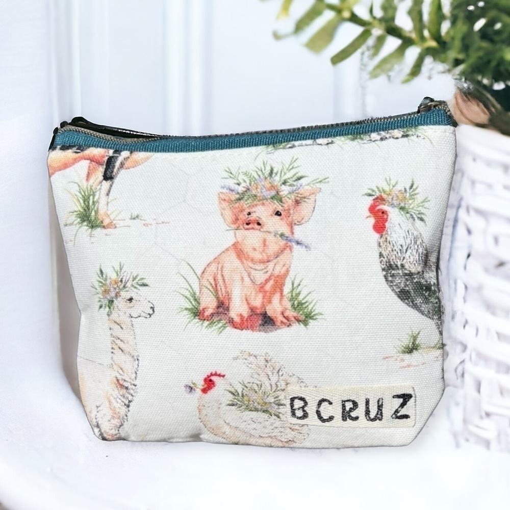 🌻NEW w/tags BCRUZ Country Animal Theme Everyday Pouch